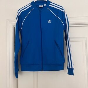 Vintage Adidas Blue Track Jacket - Small